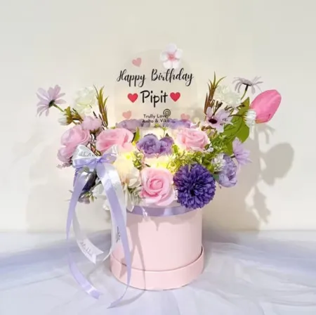 Bloom Box Akrilik Ucapan Ulang Tahun Kabupaten Sidoarjo